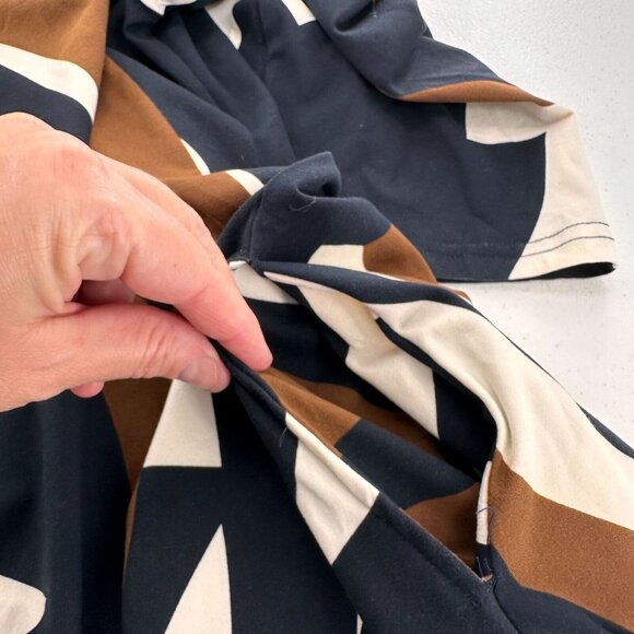 Lildy Printed Handkerchief Hem Tunic Top Size S-M Retro Hippie 70s Colorblock - Picture 7 of 9